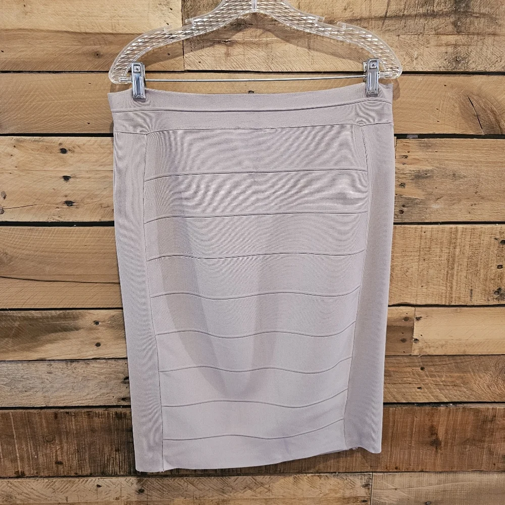INC International Concepts Bandage Skirt in size Large Taupe/stone